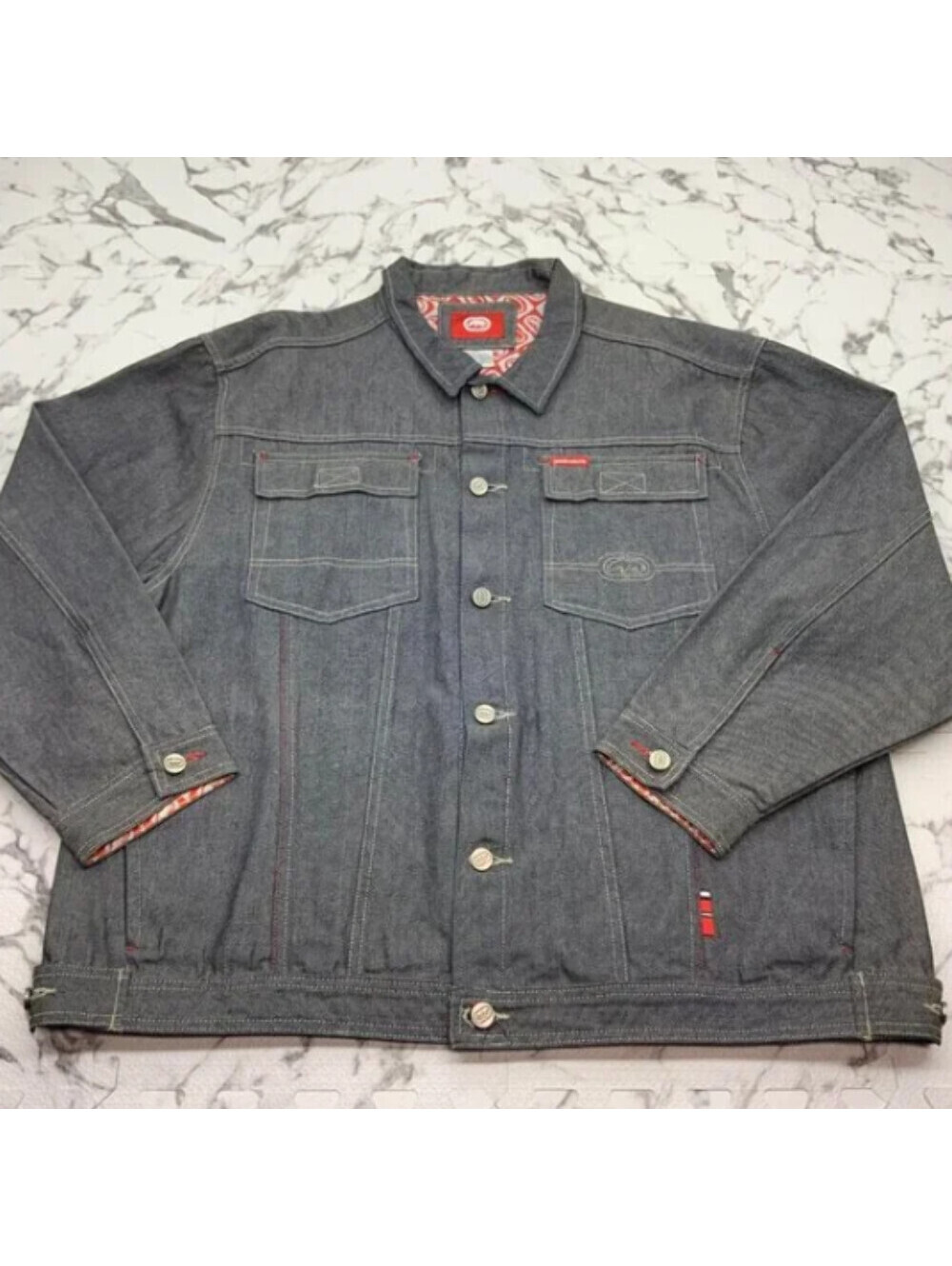 Men's Ecko Unlimited Vintage Blue Casual Denim Jacket NWT